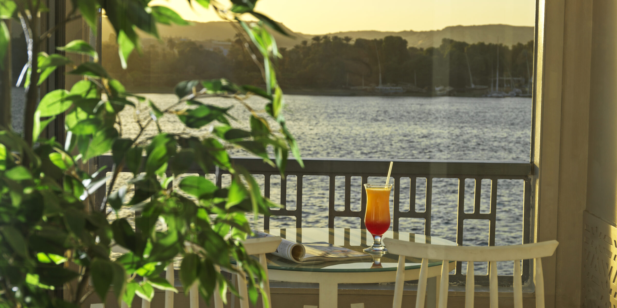 Balcony of Terrace Suite on Tulip Nile Cruise